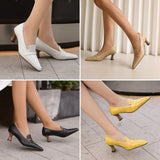 Sweet White Yellow Women Pumps High Thin Heels Office Lady Dress Shoes MartLion   