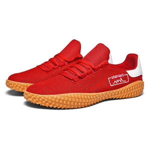 Sports Shoes Men's Summer Mesh Casual Outdoor Flat Bottom Lightweight Breathable Sports Running  Zapatos Mujer MartLion Red 36 