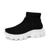 Casual Ankle Socks Shoes Lightweight Mesh Men's Anti-slip Sneakers Loafers Trendy Footwear MartLion 272-Black white 41 