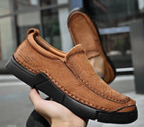 Golden Sapling Classics Loafers Men's Genuine Leather Casual Shoes Leisure Flats Outdoor Trekking Footwear Retro Moccasins MartLion   