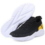 Four Seasons Slip-on Sports Men's Shoes Wear-resistant Outsole Black Anti-skid Soft Trend Lace Up Mesh Casual MartLion Yellow 39 