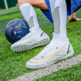  Soccer Shoes Boys Football Boots Men's Trainers High Ankle Soccer Ag Tf Fg Non Slip Trainers Mart Lion - Mart Lion