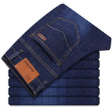 Men  Stretch Men's Jeans Men Versatile Denim Long Loose Pants Trendy MartLion H07 Dark Blue 42 