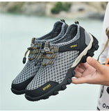 Breathable Hiking Shoes Men's Non-slip Outdoor Trekking Sneakers Rock Climbing Footwear Sports Quick-dry Aqua Fishing Mart Lion   