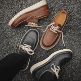 Outdoor  Men's  Designer Sneakers Leather Lace Up Casual Flats  Outdoor Shoes Running Shoes Tennis Sneakers MartLion   