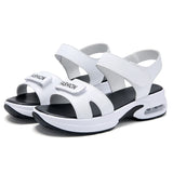 Leather Summer Women Sandals shoes ladies Platform Flat Sneakers wedges Air Outsole Light Weight MartLion   