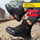 Steel Toe Men's Work Safety Boots Anti-smash Anti-puncture Tactical Combat Bulletproof Indestructible MartLion   