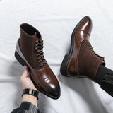 Men's Boots Leather Suede Chelsea Boots Classics Formal Ankle Shoes Leisure Flats Casual Footwear MartLion   