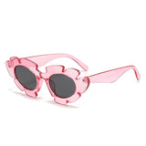 Lovely Pink Color Heart Square Sunglasses Jelly Color Protection Shades Summer Party Women Eyewear MartLion Pink 04  