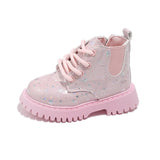children's Martin boots 1-6 years old boys leather boots non-slip soft bottom girls baby toddler shoes