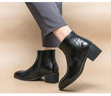 Golden Sapling Men's Winter Boots Casual Chelsea Leather Shoes High Heels Leisure Footwear MartLion   