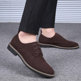 Men's Casual Lace-up Shoes Suede Leather Light Driving Flats Classic Outdoor Oxfords Mart Lion Brown 38 China