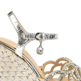 Cowboy Handmade Rhinestone Slope Heel Hemp Roman Sandals Women's Hollow One Line Buckle Show Banquet Shoes MartLion   