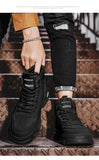 White Winter Work Short Boots for Men British Motorcycle Boots Outdoor Sports Casual Shoes MartLion