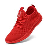 Breathable Lightweight Man's Vulcanize Shoes Tennis Female Sport Running Lace-up Casual Sneakers zapatillas mujer MartLion RED 36 CHINA