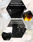 Winter Men's Snow Boots Waterproof Leather Sneakers Warm Plush Outdoor Hiking Work Shoes MartLion   