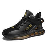 Fujeak Men's Shoes Running Sneakers Mesh Breathable Cushioning Basketball Footwear Outdoor Jogging Sports Mart Lion 9988 black 39 