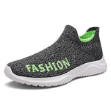 Spring Summer Letter Printed Socks Men's Breathable Sneakers Casual Platform Slip-on Couple Jogging Shoes MartLion huilv 195 35 CHINA