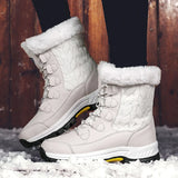 Winter Women Snow Boots Female Outdoor Boots Concise Boots Waterproof Plush Ladies Cotton-padded Shoes MartLion   