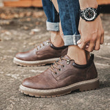 Men Leather Casual Shoes Leather Brand Men Shoes Work Safety Boots Designer Mens Flats Work &amp; Safety Shoes Mart Lion 7 6.5 