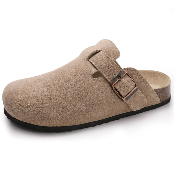 Classic Cork Clogs Slippers Women Men's Soft Suede Sandals With Arch Support Trendy Beach Slides Home Mules MartLion   