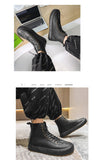 Off-Bound Autumn Men's Ankle Boots Tooling Desert British Punk Lace-up Casual Motorcycle High-cut Shoes Mart Lion   