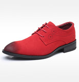 Men's Casual Shoes Lace-up Suede Leather Light Driving Flats Classic Retro Oxfords Mart Lion   