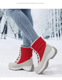 Women Boots Winter Waterproof Snow Fur Women Platform Shoes Slip On Woman Ankle Plush Warm Winter Female MartLion   