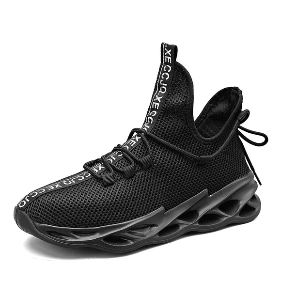 Sneakers Men's Running Shoes Breathable Tennis Trainers Lightweight Casual Lace-up Anti-slip Sports MartLion C113-black 39 