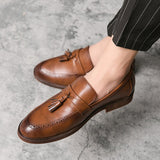 Fashion Slip Men's Dress Shoes microfiber Leather Formal Mart Lion   