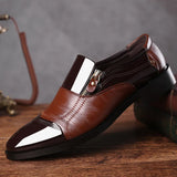 Black Formal Shoes Men's Loafers Wedding Dress Patent Leather Oxford Leather Moccasins MartLion   