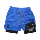  Anime Berserk Running Shorts Men's Fitness Gym Training 2 in 1 Sports Shorts Quick Dry Workout Jogging Double Deck Summer MartLion - Mart Lion