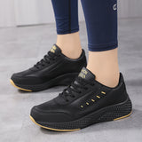 Women Leather Sneakers Low Top Running Shoes Casual Sports Shoes  Color  Shoes Walking Shoes MartLion   