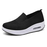 Sneakers Women's Sports Shoes Mesh Breathable Platform Tennis Casual Slip-On Ladies Walking Vulcanized Shoes Zapatillas Mujer MartLion black 36 