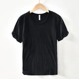 T-Shirt for Men,  Cotton  Monochromatic, O-Neck, Casual Basic Top MartLion Black L -fits 65-72 kg 