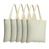 13.4x15in Canvas Tote Bag Shopping Handbag Casual Large Capacity Cloth Blank Reusable Shoulder Bag MartLion 5pcs  
