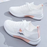 Breathable Flats with Soft Soles Women's Casual Spring/Autumn sneakers Mart Lion F58 White Powder 35 