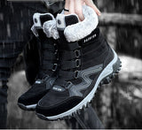 Ankle Boots Flat Shoes Suede Leather  Winter Warm Plush Waterproof  Women Snow Mart Lion   