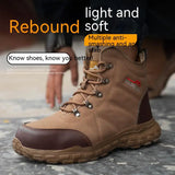 Steel Toe Men's Work Safety Boots Anti-smash Anti-puncture Tactical Combat Bulletproof Indestructible MartLion   