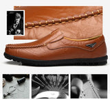 Genuine Leather Men's Casual Shoes Luxury Loafers Moccasins Breathable Slip on Driving MartLion   