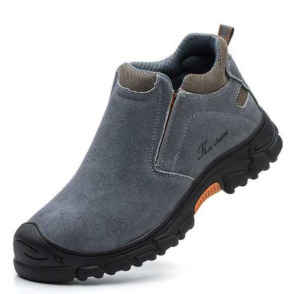 Grey Work Boots Safety Steel Toe Shoes Men's Scald Proof Anti-smash Anti-puncture Indestructible Welder MartLion grey 40 