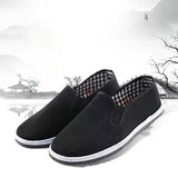 Classic and soft sole one foot pedaling tire sole old Beijing cloth shoes casual and lazy work MartLion BLACK 41 