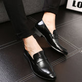 Men's Classic Retro Loafers Microfiber Leather Casual Shoes Wedding Party Moccasins Outdoor Driving Flats Mart Lion   