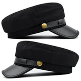  Vintage Military Beret Hats for Women Hat Men's Cap Leather Cap Autumn Winter Warm British Style Outdoor Travel Flat Peaked MartLion - Mart Lion