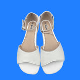 Summer Barefoot Genuine Leather Flat Sandals Women with Soft Sole Zero Drop Wider Toes Box Weight MartLion WHITE 45 