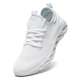 Men's Casual Sport Shoes Light Sneakers White Outdoor Breathable Mesh Black Running Athletic Jogging Tennis Mart Lion 46 White 