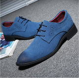 Men's Casual Shoes Lace-up Suede Leather Light Driving Flats Classic Retro Oxfords Mart Lion   