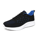 Men's Harajuku Lazy Shoes Breathable Sneakers Mart Lion Black Blue 6.5 