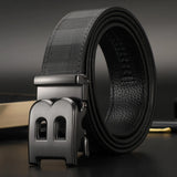 Belt Men's B Letter Automatic Buckle 3.5cm Wide Leather Casual Belt for jeans Ceinture Homme MartLion   