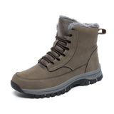 Winter Casual Padded Cotton Shoes Non-slip Combat Boots Warm Snow Men's Sports Hiking Safety Work MartLion Khaki 39 